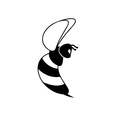Bee icon design template vector isolatedのイラスト素材