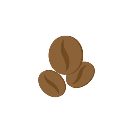 Coffee bean icon design template vector isolated illustrationのイラスト素材
