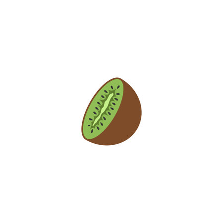 Kiwi icon design template vector isolated illustrationのイラスト素材