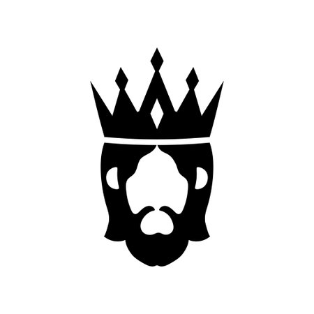 King icon design template vector isolated illustrationのイラスト素材