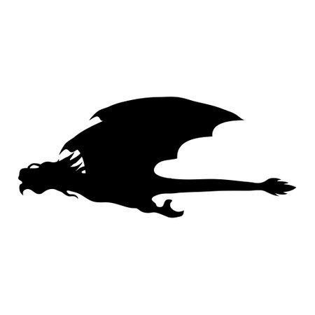 Dragon icon silhouette design template vectorのイラスト素材