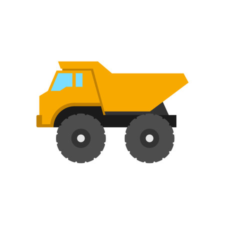 Dump truck icon design template vector isolated illustrationのイラスト素材