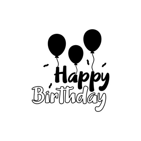 Happy birthday quote lettering typography illustrationのイラスト素材