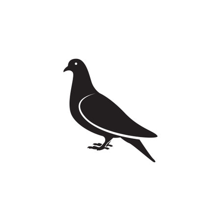 Pigeon icon design template vector isolated illustrationのイラスト素材