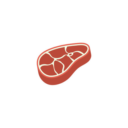 Meat icon design template vector isolated illustrationのイラスト素材