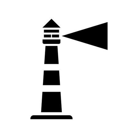 Lighthouse icon silhouette design template isolated illustrationのイラスト素材