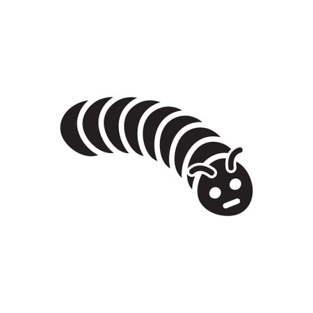Caterpillar icon design template isolated