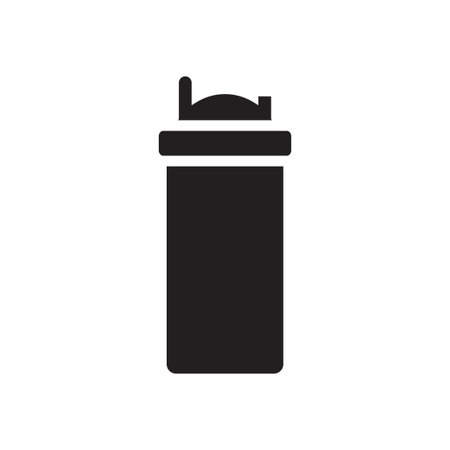 Sport bottle icon logo silhouette design template isolated illustrationのイラスト素材