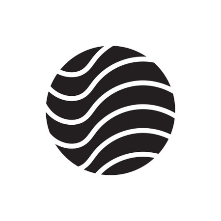 Pilates ball icon logo design silhouette template isolated illustrationのイラスト素材