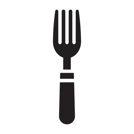 Fork icon logo design template isolatedのイラスト素材