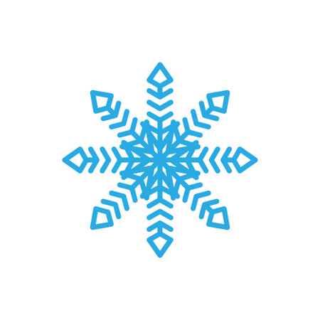 Snowflake icon logo design template isolated illustrationのイラスト素材