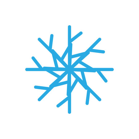 Snowflake icon logo design template isolated illustration