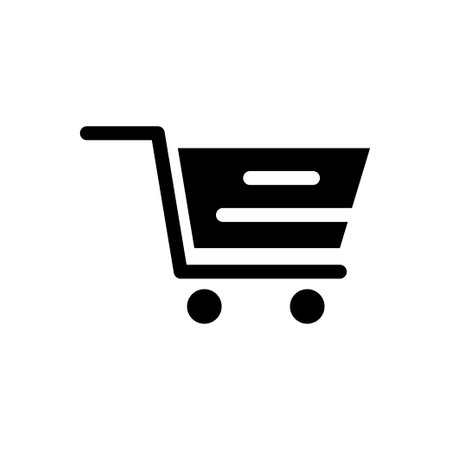 Shopping cart icon silhouette illustration isolatedのイラスト素材