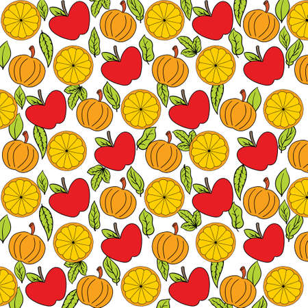 vector pattern design fruit with several types.