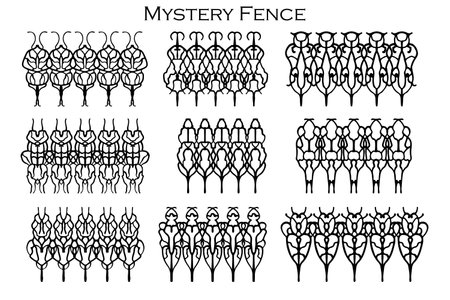 Mystery Fence Vector 9 Halloweenのイラスト素材