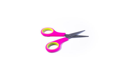Office and Craft Scissors â Small Pink Scissors on White Backgroundの写真素材