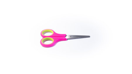 Office and Craft Scissors â Small Pink Scissors on White Backgroundの写真素材