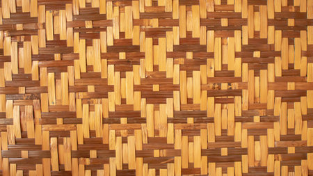 Woven bamboo texture background. Bamboo weave pattern for background.