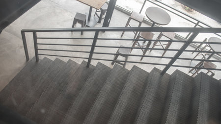 Modern Black Metal Staircase â€“ Industrial Construction Design