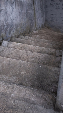 Raw Concrete Staircase â€“ Unfinished Industrial Architecture