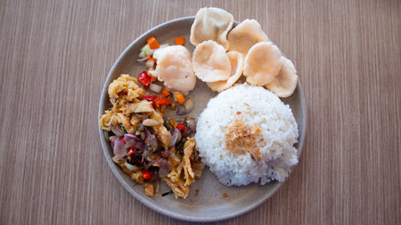Balinese Spiced Chicken with Rice â Traditional Indonesian Cuisineの写真素材