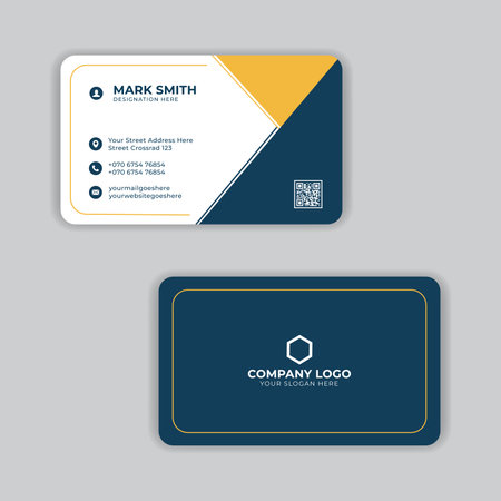 Modern and simple blue business card template designのイラスト素材
