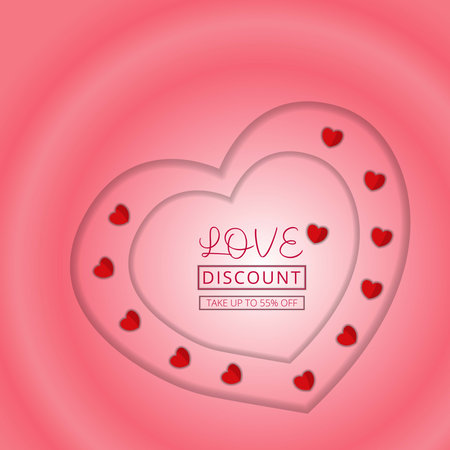 love design over pink  background vector illustration. valentines dayのイラスト素材