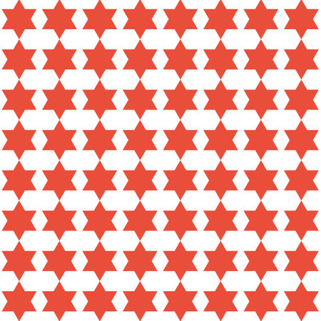 Seamless vector pattern with red stars on a white background.の写真素材