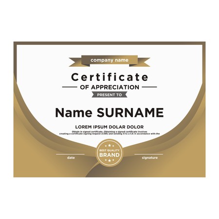 Certificate template  editable color and shapeのイラスト素材