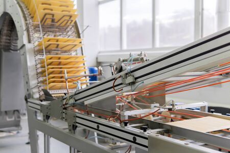 industrial wafer machine blurred in motion