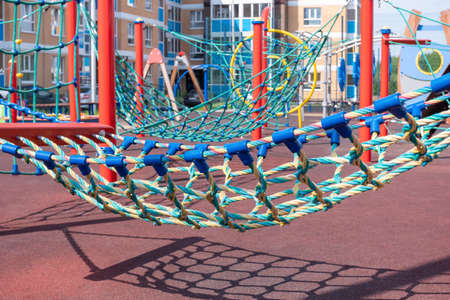 public playground in the courtyard of the town houseの写真素材