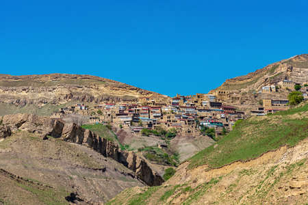 ancient mountain village Chokh in Dagestan, landscape