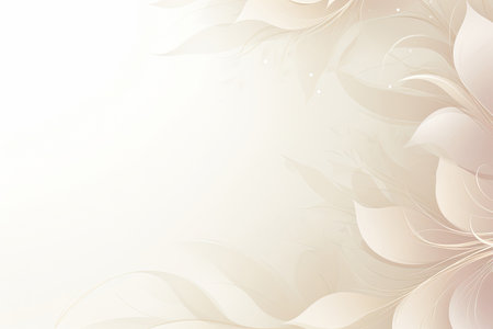 delicate pale beige background with floral patternの素材