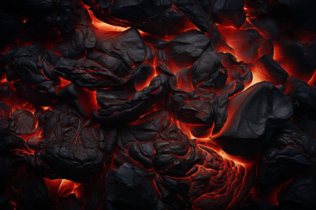 background - hot cooled volcanic lavaの素材