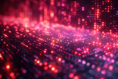 technological background, digital data flow, futuristic glowing particlesの素材
