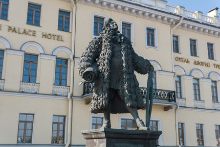 Saint Petersburg, Russia - June 04, 2024: monument to the architect and engineer Domenico Trezzini by sculptor Pavel Ignatievのeditorial素材