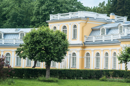 Saint Petersburg, Russia - June 06, 2024: architecture of Peterhof Palace parkのeditorial素材