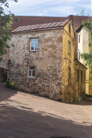 medieval residential building from the 16th century, preserved in urban areasの写真素材