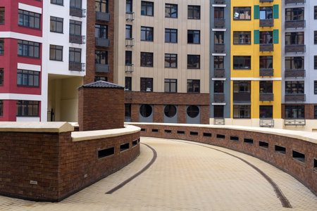 Modern apartment buildings in the city. Multi-storey building.の写真素材