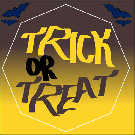 illustration graphic vector of trick or treat typography background banner art line template.のイラスト素材