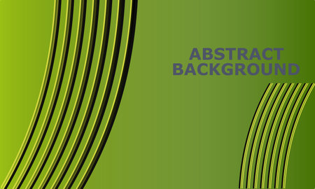 Abstract green background with wavy lines. Vector illustration for your designのイラスト素材