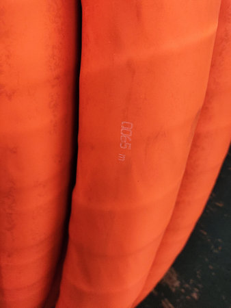 Lszh cable length sign orange color 65 meters.  marking the length of a cable.の写真素材