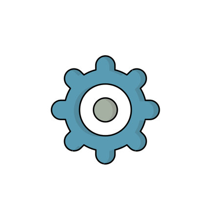 gear icon vector illustration logo template for many purpose. Isolated on white background. full colorのイラスト素材