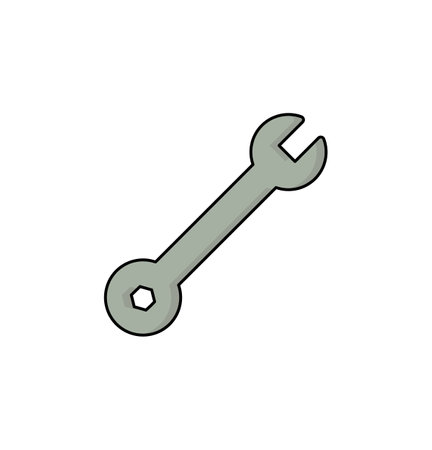 wrench icon vector illustration logo template for many purpose. Isolated on white background. full colorのイラスト素材