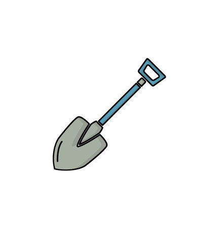 shovel icon vector illustration logo template for many purpose. Isolated on white background.のイラスト素材