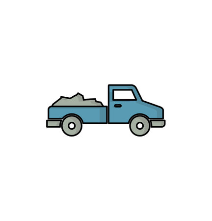 pickup truck icon vector illustration logo template for many purpose. Isolated on white background. full colorのイラスト素材