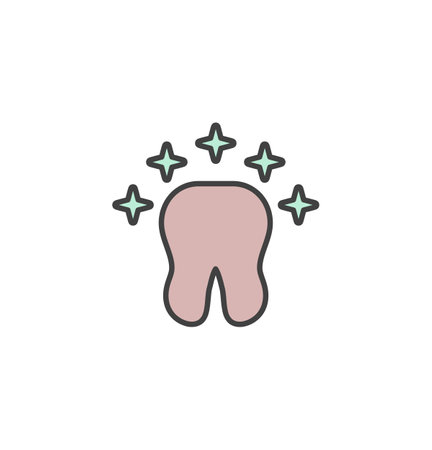 tooth icon vector illustration logo template for many purpose. Isolated on white background.のイラスト素材