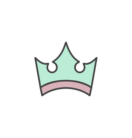 crown icon vector illustration logo template for many purpose. Isolated on white background.のイラスト素材