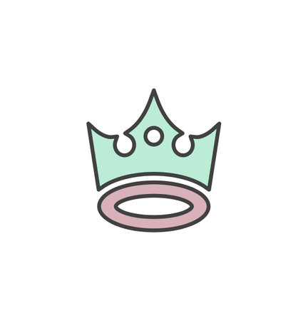 crown icon vector illustration logo template for many purpose. Isolated on white background.のイラスト素材
