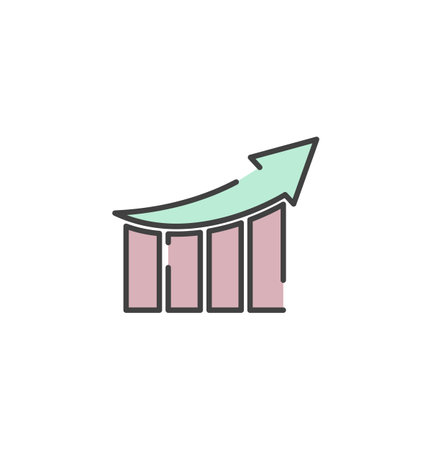 graphic data anlysis icon vector illustration logo template for many purpose. Isolated on white background.のイラスト素材